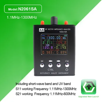 Nov angleški Verison N2061SA Kratki Val Antena Analyzer Meter Tester Za 1,1 MHz~1300MHz UV RFID Vektor Odpornost/Impedanca /SWR