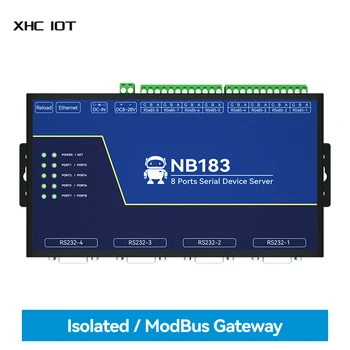 Izoliranih 8-Kanalni Serijski Strežnik RS485/232/422, da RJ45 XHCIOT NB183 ModBus RTU za TCP Zidava-v Čuvaj MQTT/HTTP IS Modul