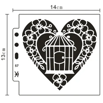 13cm Srce DIY Layering Matrice za album/foto album Slikarstvo Album Kolorit Reliefi Album Dekorativni Predlogo