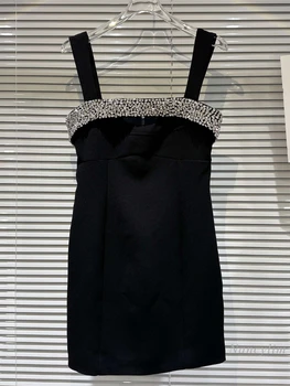 2023 Jeseni Novo Votlih Iz Nosorogovo Beaded Pas-Tesen Elegantna Dama Trak Obleko za Ženske Stranke Obleke Seksi Vestidos Mujer