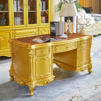 Luksuzni Evropski stil desk, vse iz masivnega lesa villa, masivnega lesa, desk, pisarne, high-end pohištvo