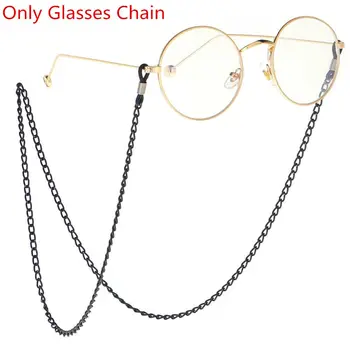 Vintage Kovinskih Očal Verige Eyeglass Imetnik Black Povezavo Sončna Očala Verige Retro Eyeglass Vratu Kabel Honorar Trak Nosilec