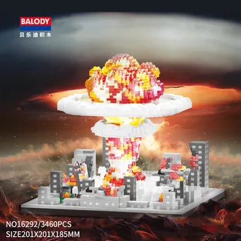 BALODY gradnik jedrsko eksplozijo bombe, model gob oblaku ornament izobraževalne igrače, fant, otroci, darilo za rojstni dan dekoracijo