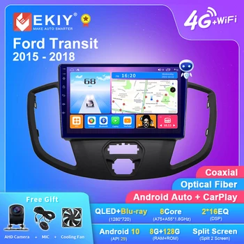 EKIY T7 Za Ford Transit 2015 - 2018 Avto Radio Večpredstavnostna Video Predvajalnik Navigacija GPS Android 10.0 Ne 2din Carplay magnetofon