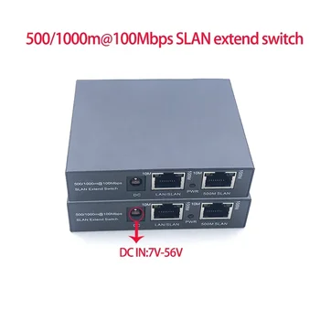 2port distence 500/1000m @10/100Mbps SLAN podaljša POE stikalo 802.3 NA/AF poe 48V DC oskrbe 7V-56V